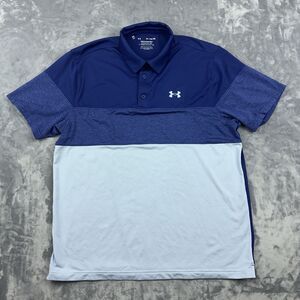Under Armour Shirt Men's Size XL The The Playoff Polo Blue Golf  Loose Fit